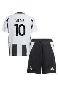 Juventus Kenan Yildiz #10 Jalkapallovaatteet Lasten Kotipeliasu 2024-25 Lyhythihainen (+ Lyhyet housut)